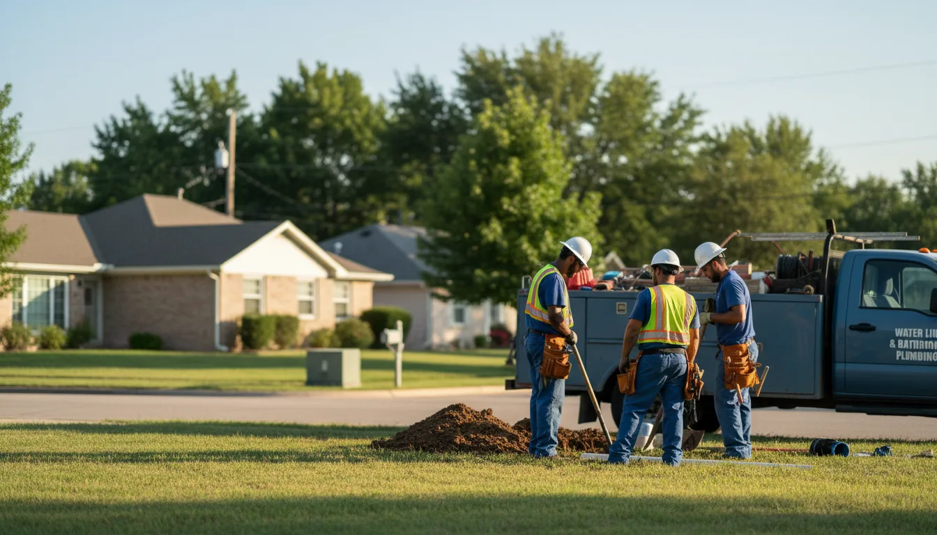 Residential water line and bathroom plumbing service in Florida, NY